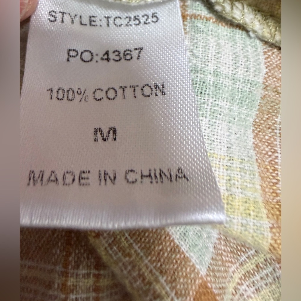 Patchwork Short Sleeve Button-Down Shirt in Olive… - image 12